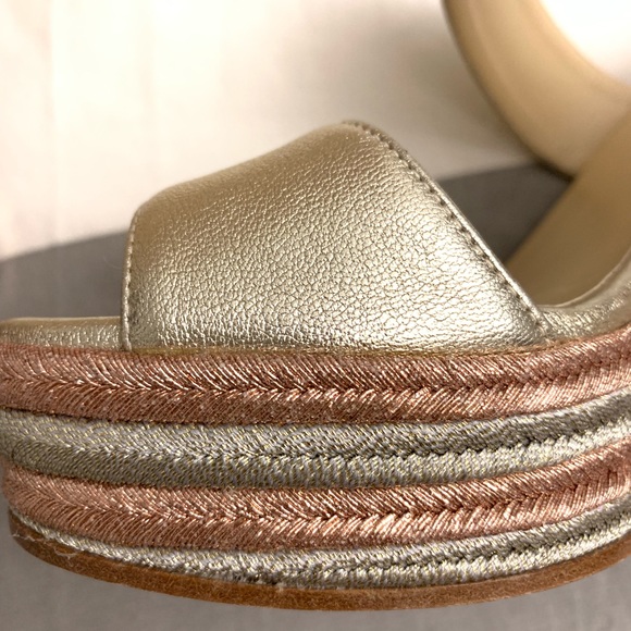 Jimmy Choo Metallic Parker Wedge Sandal - Picture 7 of 7